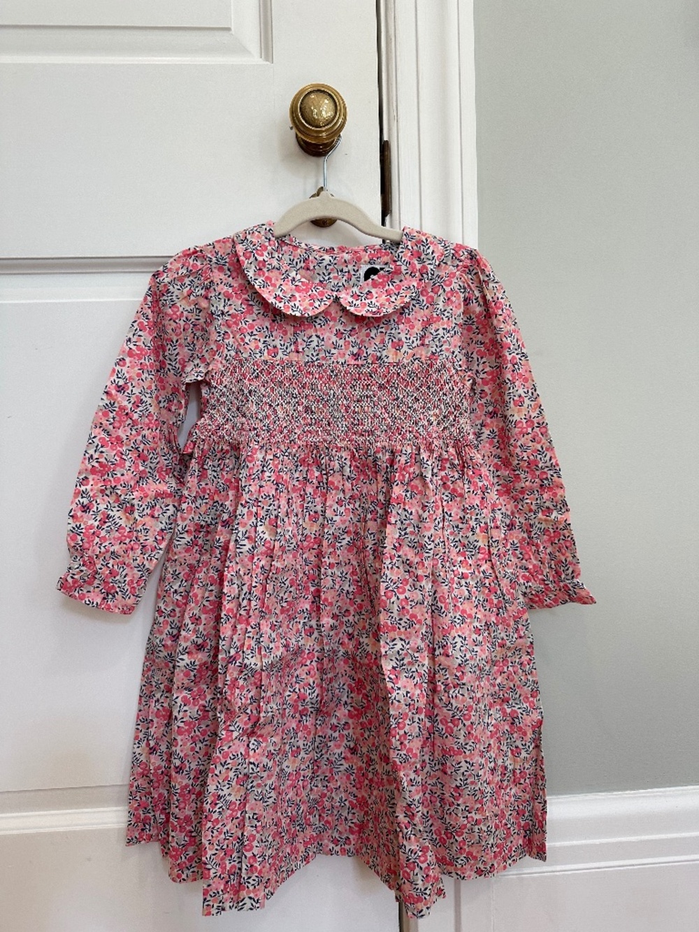 Question Everything Girls Liberty Hand-Smocked Floral Dress 4-5Y